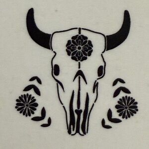 Bull Skull Design Stencil 12x12 - 1 Sheet DIY Dreamcatcher Wall Art Craft